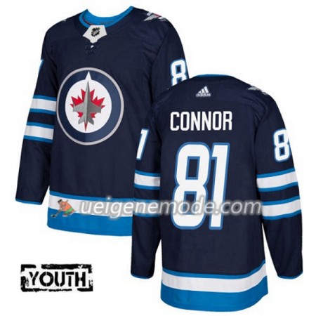 Kinder Eishockey Winnipeg Jets Trikot Kyle Connor 81 Adidas 2017-2018 Marineblau Authentic